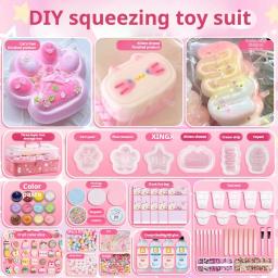 item search image for DIY Squeezing Making Silicone Kit taba Cat Paw Squeeze Toys for Kids Boys Girls Gifts Fufu Squishy AB Glue DIY Handmade Kits