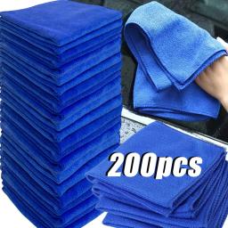 item search image for 200pcs Microfiber Towels Car Wash Drying Cloth Blue Car Care Detailing Cleaning Polishing Duster Home Kitchen Washing Rags