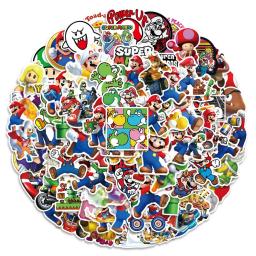 item search image for 100pcs Super Mario Bros Stickers Luigi Yoshi Scrapbook Guitar Laptop Skateboard Waterproof Sticker Game Stickers Kids Gift Toy