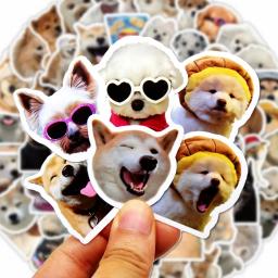 item search image for 10/50/100pcs Funny Dog Stickers Cartoon Cute Decals Toy Stationery Guitar Phone Bicycle Laptop Luggage Car Graffiti Kids Sticker