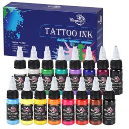 item search image for .51oz 16colors Tattoo Ink Pigment With Box Body Art Tattoo Kits Beauty Paints Makeup Tattoo Supplies Semi-permanent
