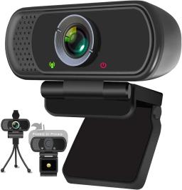 item search image for 1080P HD Webcam with Privacy Cover & Tripod, USB Streaming Camera for Laptop Desktop