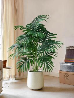 item search image for 70-80cm Large Artificial Palm Tree Tropical Green Leaves Fake Plants Plastic Monstera Faux Tree Branch for Home Kitchen Decor