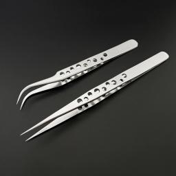 item search image for Industrial Tweezers Electronics Anti-static Curved Straight Tip Precision Stainless DIY Hand Tools Sets Forceps Phone Repair