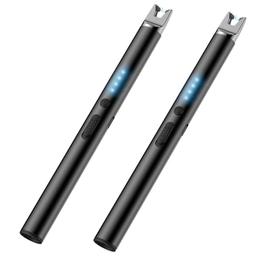 item search image for TOPKAY 2 Packs Electric Candle Lighters, Windproof Flameless USB Rechargeable Plasma Arc Long Lighter for Grill Firework Kitchen.Gifts for Women Mom Men Wife Sister.