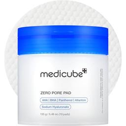 item search image for medicube Toner Pads Zero Pore Pad 2.0 | Dual-Textured Facial Pad for Exfoliation and Pore Care with 4.5% AHA Lactic Acid, 0.45% BHA Salicylic Acid | Ideal for All, Korean Skin Care, 70 Pads (1 Pack)