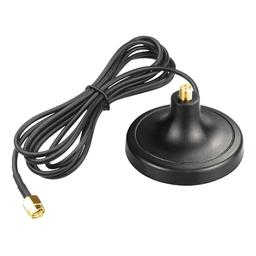 item search image for BOOBRIE DC 0-3000MHz RP-SMA Female Magnetic Antenna Base with 5.2ft RP-SMA Male Connector WiFi Antenna Extension Coaxial Cable for WiFi VHF LoRa IoT 4G GSM Suction Cup Mount