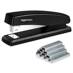 item search image for Amazon Basics Stapler with 1000 Staples, Office Stapler, 25 Sheet Capacity, Non-Slip, Black
