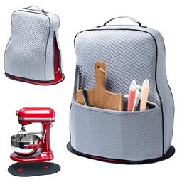 item search image for BAGSPRITE Stretchy Stand Mixer Cover with Appliance Slider– Washable Applicance Cover Compatible with KitchenAid Mixer 6/7/8 Quart – Dust Cover with Pockets for KitchenAid Accessories and Attachments