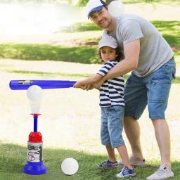 item search image for Children Baseball Ball Toys Games Adjustable Automatic Pitching Baseball Machine Toy Sets Kids Outdoor Sports Birthday Boy Gift