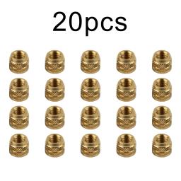 item search image for 20pcs Brass Nuts 1/4-20 Thread Heat Set Inserts For Most Camera Tripods For Plastic 3D Printing Brass Metal Home Improvement