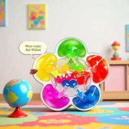 item search image for Montessori Five Color Sorting Sensory Toy for Kids Colorful Balls for Fine Motor Skills Development Toys Games Party Gifts
