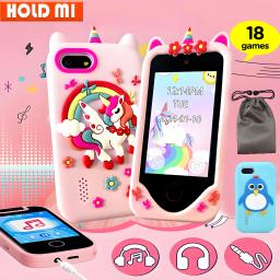 item search image for Kids Smart Phone Children Toys Mini Smart Phone Unicorn Toys Games Dual Camera Music Player Boys Girls Christmas Birthday Gifts