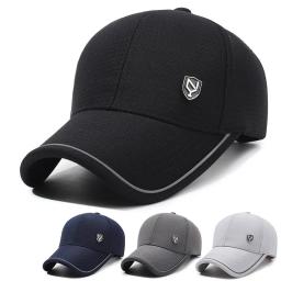 item search image for Summer Men's Black Breathable Cap Versatile Korean Version Versatile Men's Baseball Outdoor Recreational Fishing Sun Hat 56-60cm