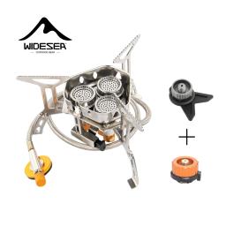item search image for Widesea Camping Tourist Burner 6800W Gas Stove Cookware Portable Furnace Picnic Barbecue Tourism Supplies Outdoor Recreation